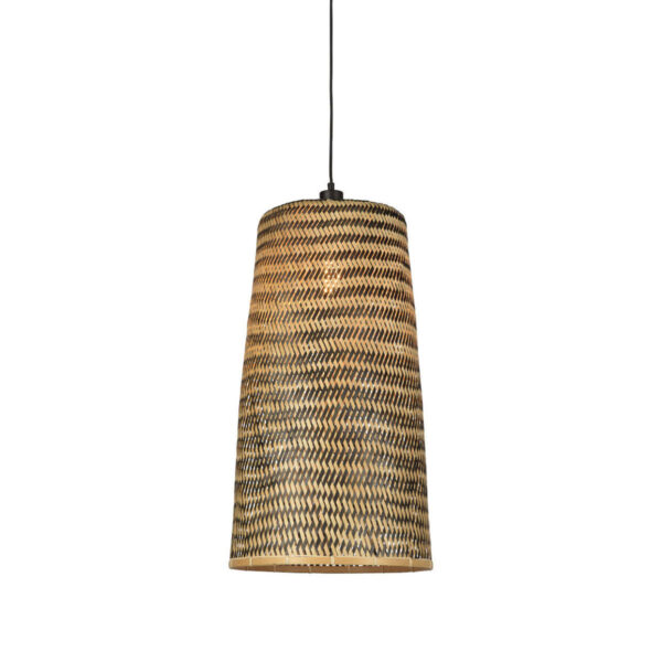 Bamboe naturel hanglamp zwart bohemian GOOD&MOJO Kalimantan
