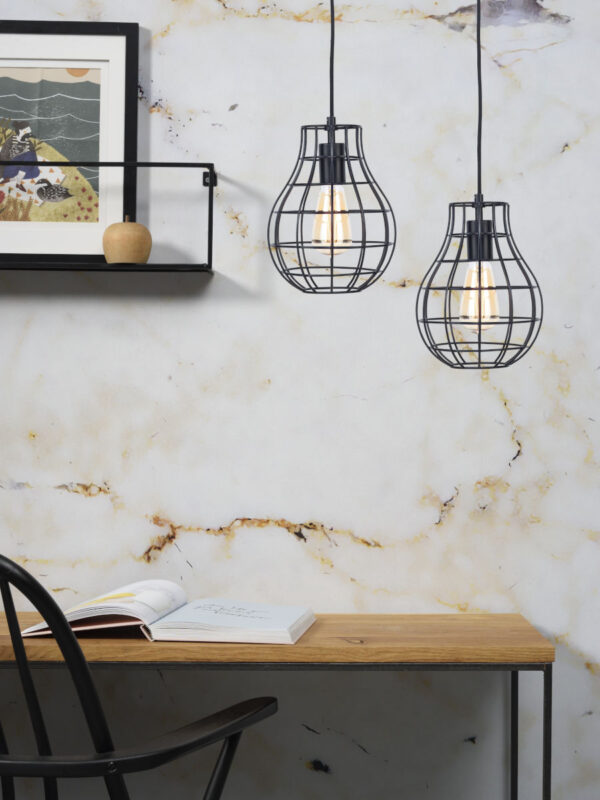 Metalen zwarte retro hanglamp It's About RoMi Pittsburgh - Image 9