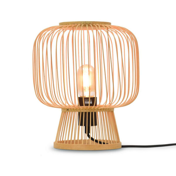 Boheemse tafellamp bamboe naturel-zwart GOOD&MOJO Cango
