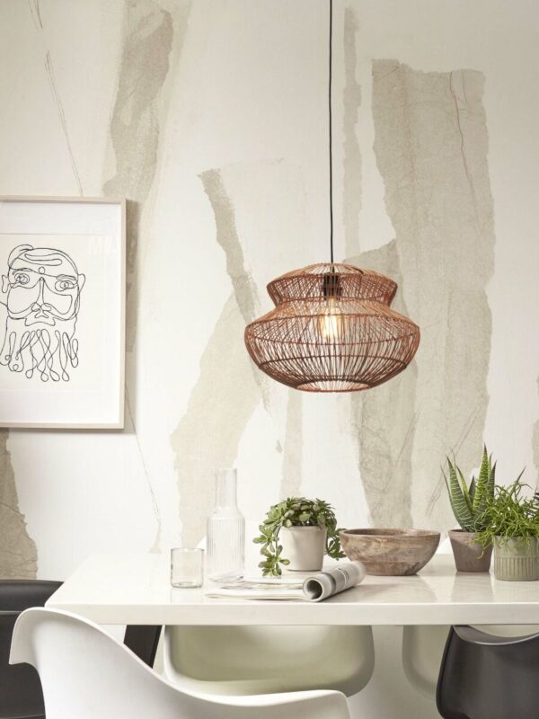 Metalen rotan naturel bohemian hanglamp GOOD&MOJO Zanzibar - Image 2