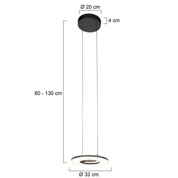 Hanglamp zwart modern metaal Steinhauer Soleil - Image 6