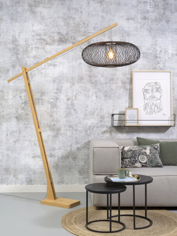 Bamboe vloerlamp naturel-zwart bohemian GOOD&MOJO Cango - Image 2