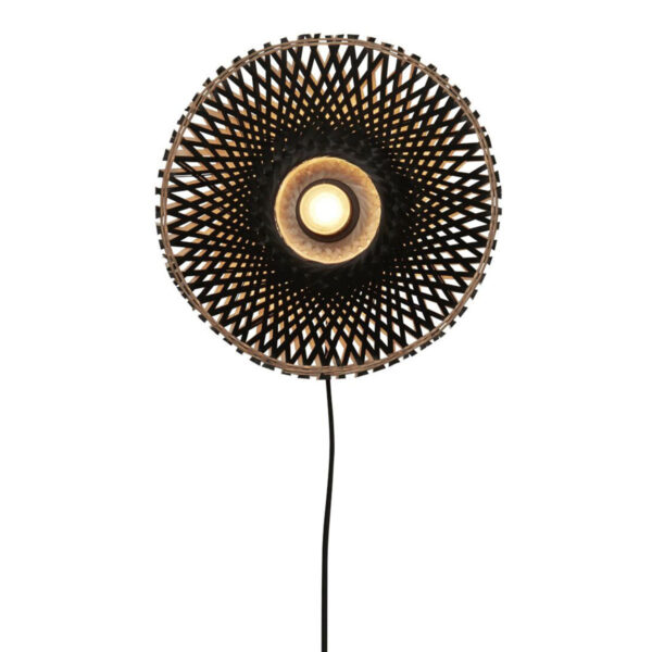 Zwarte bamboe bohemian wandlamp XS GOOD&MOJO Kalimantan