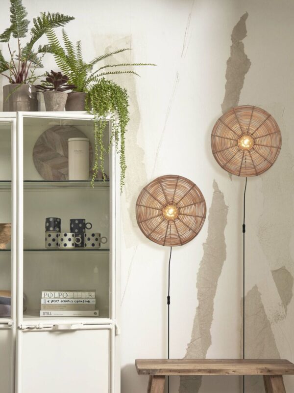 Rotan naturel bohemien wandlamp metaal GOOD&MOJO Tanami - Image 9