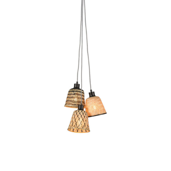 Bamboe zwart naturel Boheemse hanglampen GOOD&MOJO Kalimantan