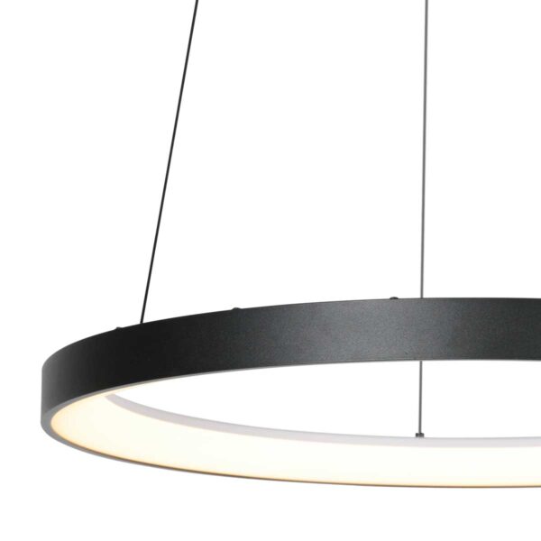 Zwarte minimalistische ring hanglamp Mexlite Circolare - Ø 58cm - Image 5