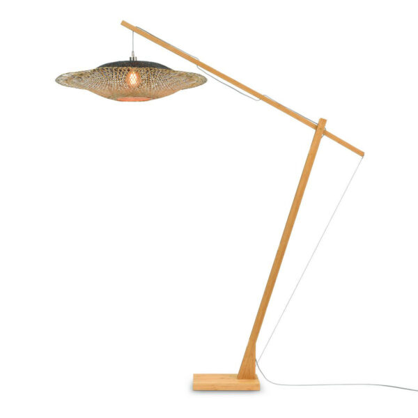 Vloerlamp naturel zwart bohemien bamboe GOOD&MOJO Kalimantan