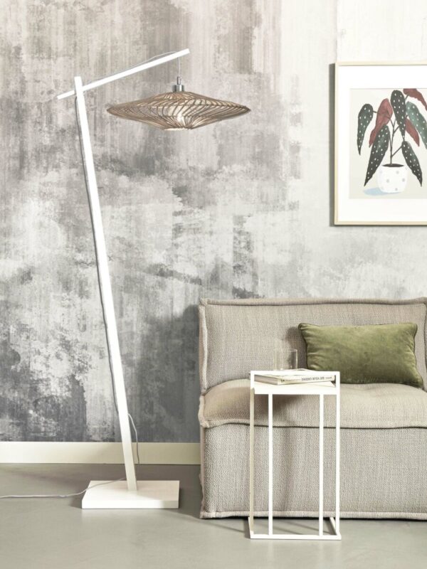 Schotelvormige vloerlamp Boheems wit-bamboe GOOD&MOJO Zanzibar - Image 2