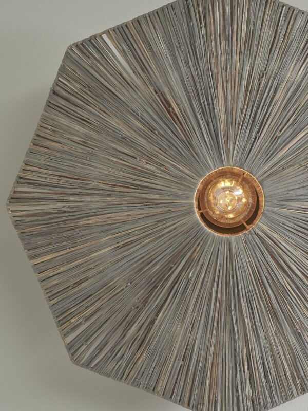 Wandlamp grijs raffia achthoek L GOOD&MOJO Panama - Image 6