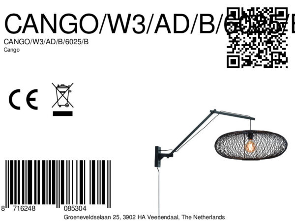 Ronde zwarte-bamboe wandlamp bohemian GOOD&MOJO Cango - Image 11