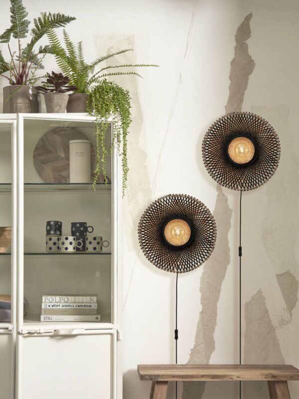 Bohemian bamboe wandlamp naturel/zwart S GOOD&MOJO Kalimantan - Image 10