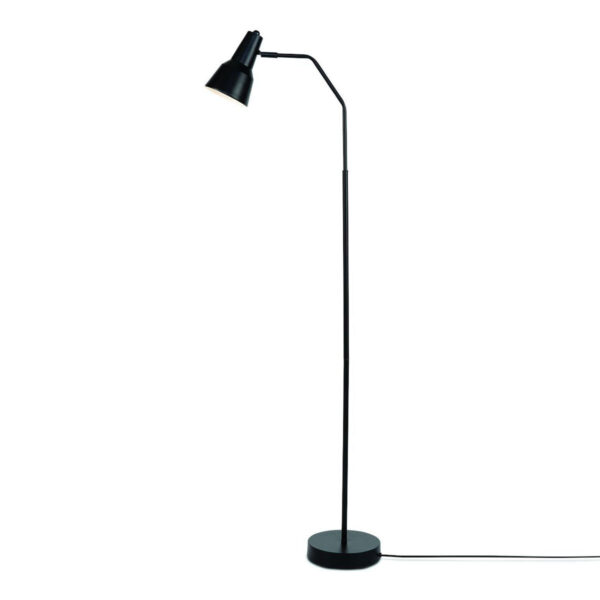 Zwarte retro metalen vloerlamp It's About RoMi Valencia