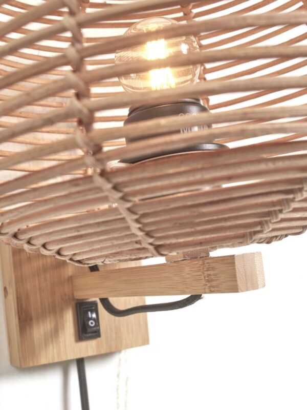 Rotan naturel bohemian wandlamp GOOD&MOJO Tanami - Image 4