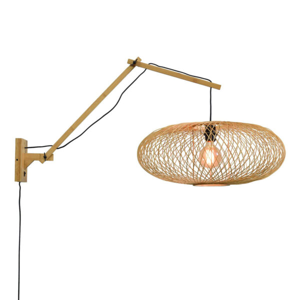 Naturel-naturel wandlamp gevlochten GOOD&MOJO Cango