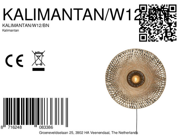 Zwart naturel bohemien wandlamp rond GOOD&MOJO Kalimantan - Image 10