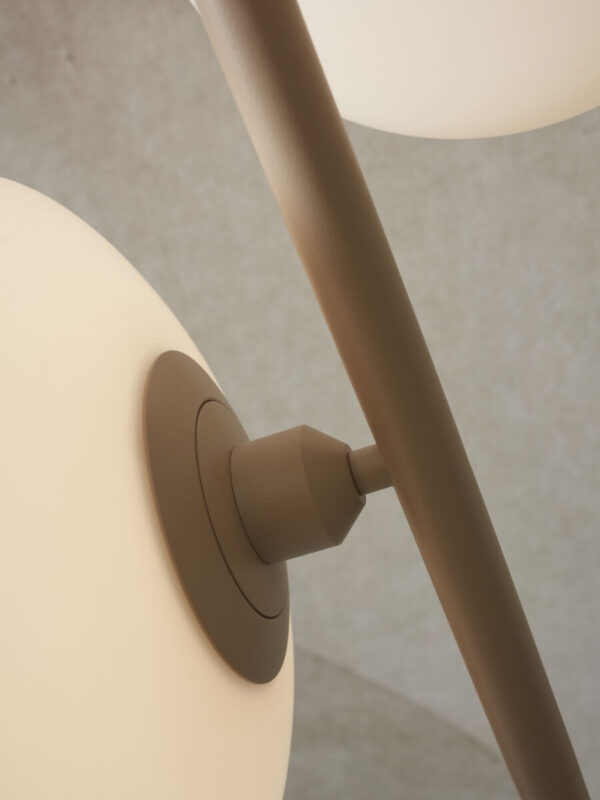 Grijze-glazen Scandinavische vloerlamp metaal It's About RoMi Sapporo - Image 6