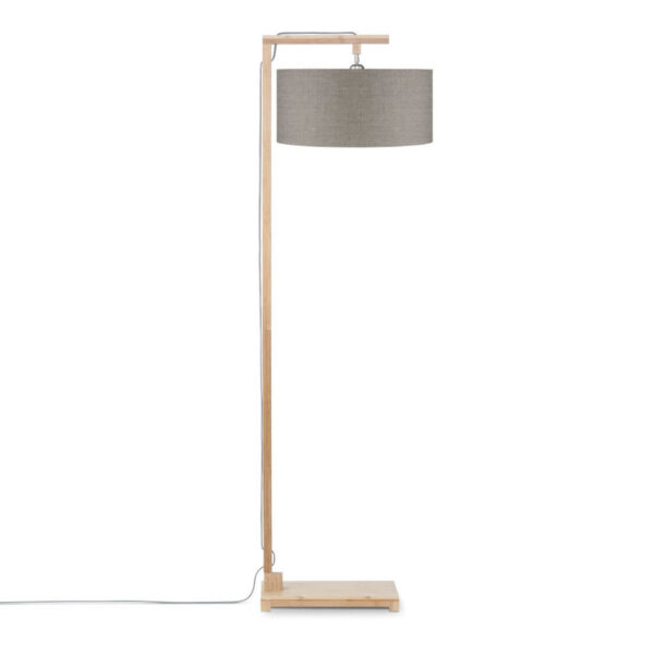 Vloerlamp rond grijs linnen Scandinavisch GOOD&MOJO Himalaya