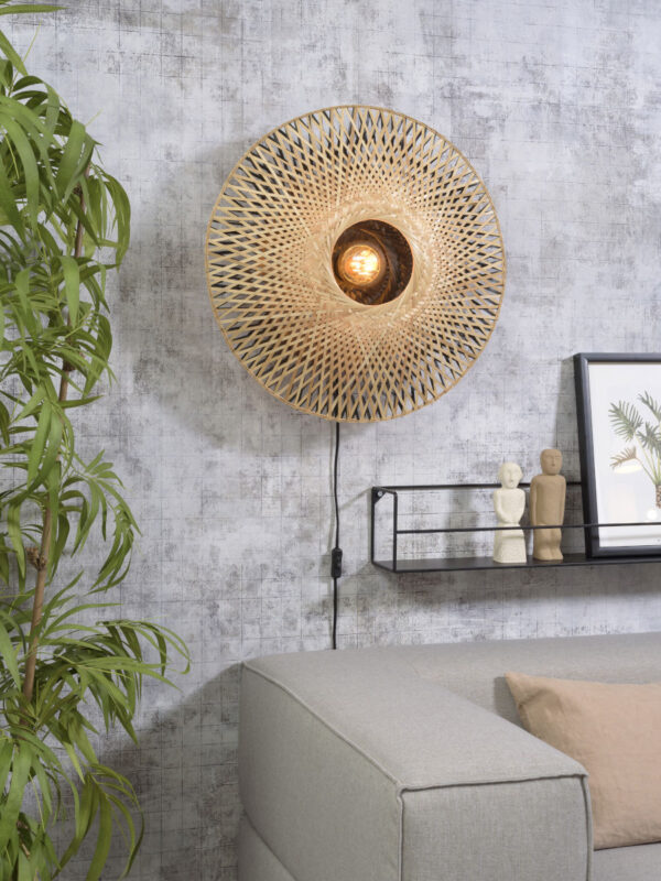 Bamboe wandlamp bohemian zwart naturel GOOD&MOJO Kalimantan - Image 2