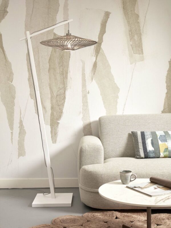 Schotelvormige vloerlamp Boheems wit-bamboe GOOD&MOJO Zanzibar - Image 5