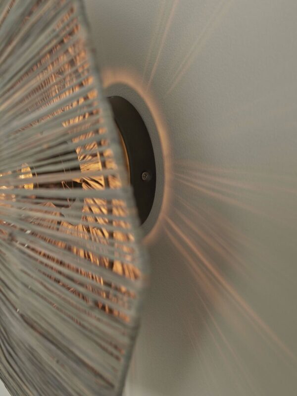 Wandlamp grijs raffia achthoek L GOOD&MOJO Panama - Image 11