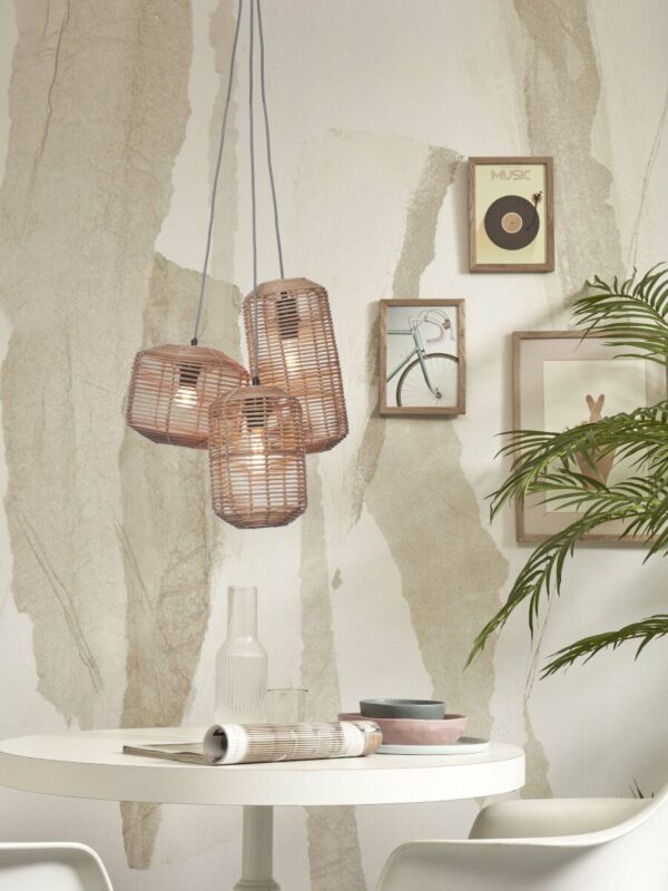 Hanglampen naturel metaal rotan bohemien GOOD&MOJO Tanami - Image 5