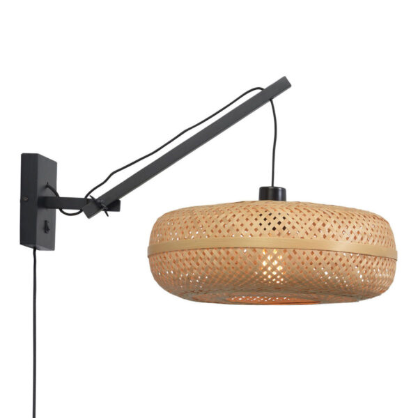 Naturel bamboe bohemian wandlamp GOOD&MOJO Palawan
