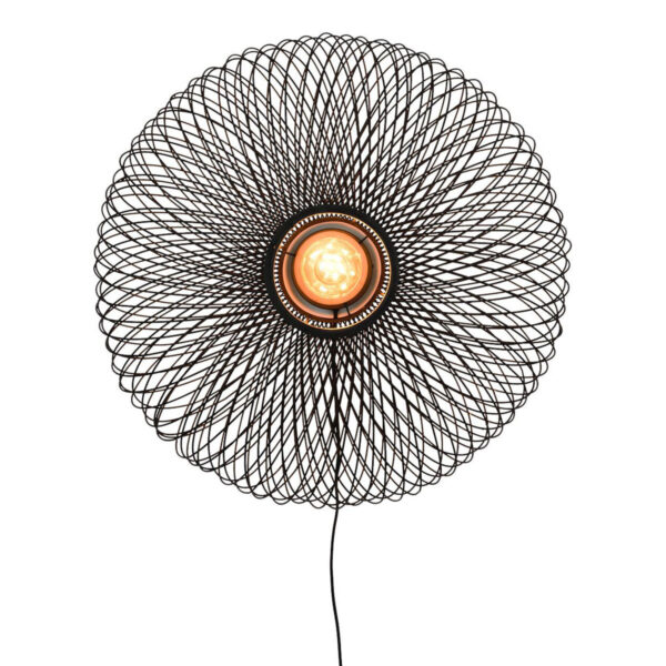 Wandlamp zwart bohemien bamboe GOOD&MOJO Cango