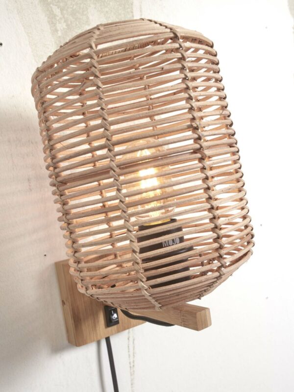 Rotan metaal wandlamp bohemian naturel GOOD&MOJO Tanami - Image 3
