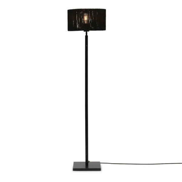 Zwarte rieten bohemian vloerlamp GOOD&MOJO Iguazu