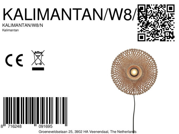 Naturel bohemian bamboe wandlamp XS GOOD&MOJO Kalimantan - Image 13
