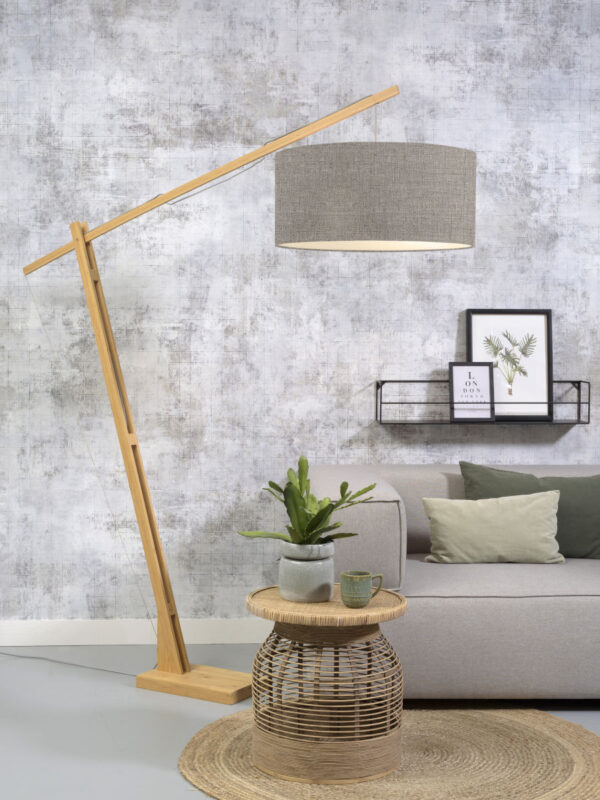 Linnen grijze Scandinavische vloerlamp GOOD&MOJO Montblanc - Image 2