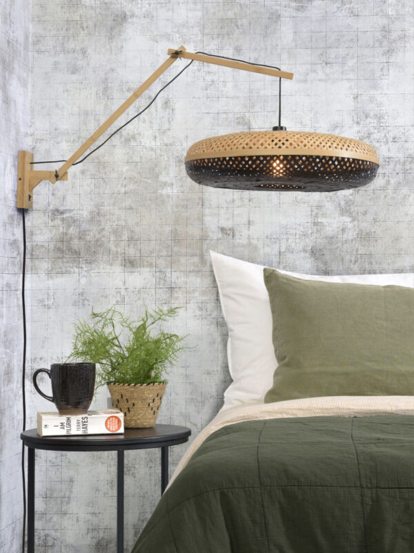 Bamboe naturel zwarte wandlamp boheems GOOD&MOJO Palawan - Image 5