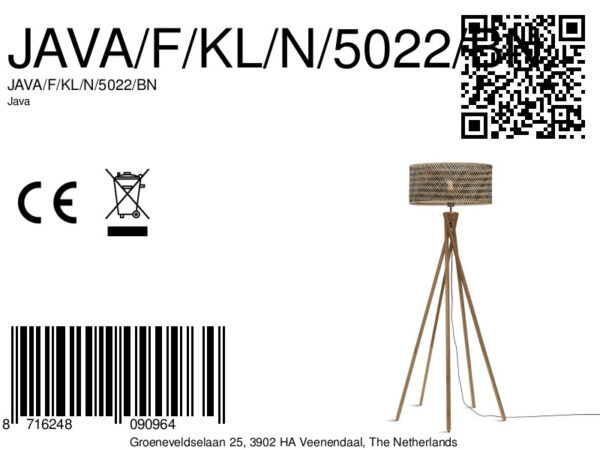Bamboe bohemian hanglamp zwart naturel GOOD&MOJO Java - Image 11