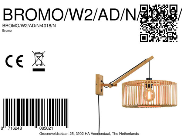 Naturel bamboe bohemian wandlamp GOOD&MOJO Bromo - Image 10