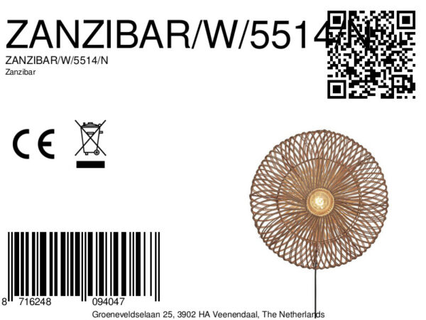 Wandlamp naturel Boheems metaal rotan GOOD&MOJO Zanzibar - Image 12