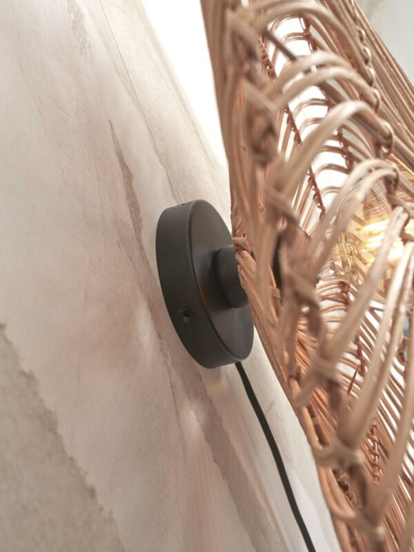 Naturel rotan metalen bohemian wandlamp GOOD&MOJO Zanzibar - Image 8