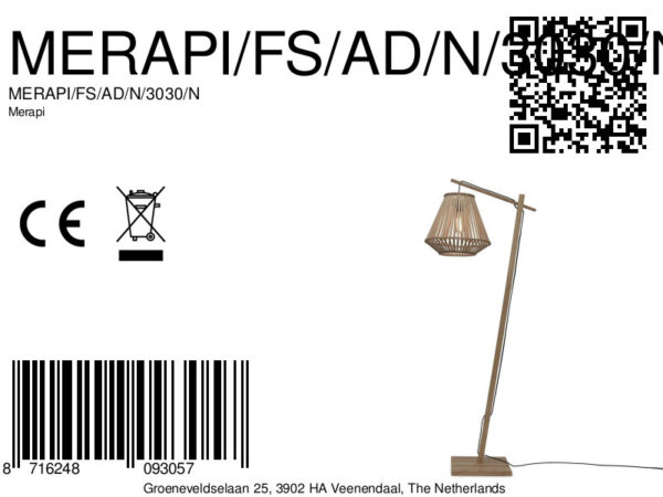 Vloerlamp bamboe lantaarn naturel GOOD&MOJO Merapi - Image 13