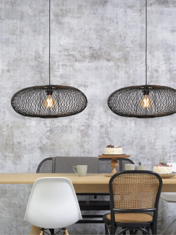 Zwarte bamboe Boheemse hanglamp GOOD&MOJO Cango - Image 5