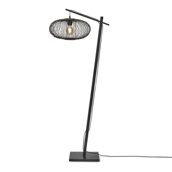 Vloerlamp zwart bamboe bohemian GOOD&MOJO Cango