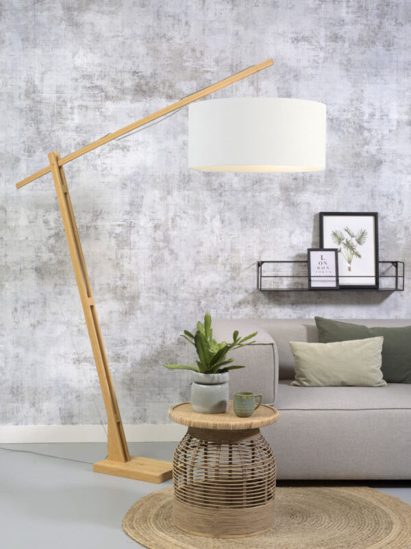 Witte linnen Scandinavische vloerlamp GOOD&MOJO Montblanc - Image 2