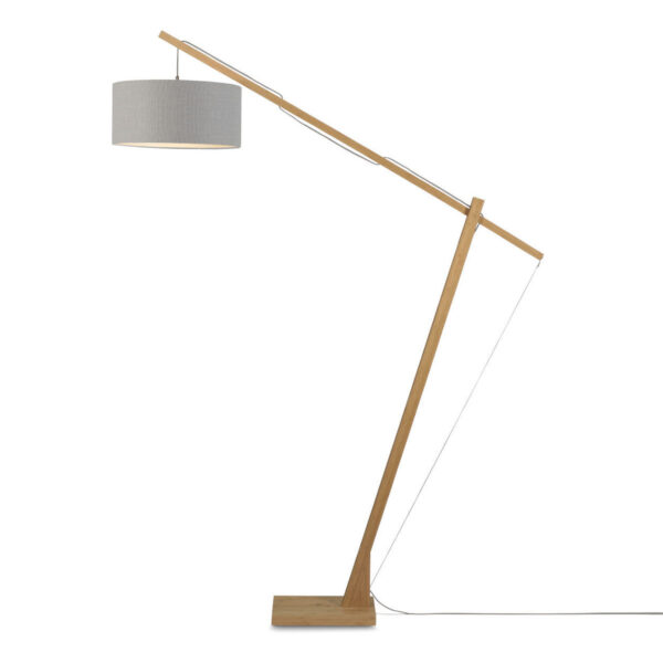 Scandinavische grijze linnen vloerlamp GOOD&MOJO Montblanc