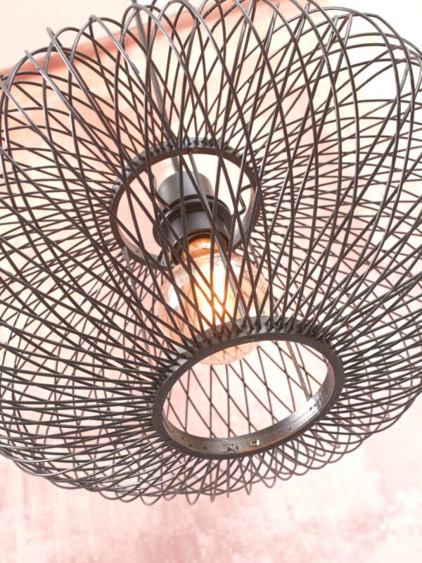 Metalen bamboe hanglamp boheems zwart GOOD&MOJO Cango - Image 4