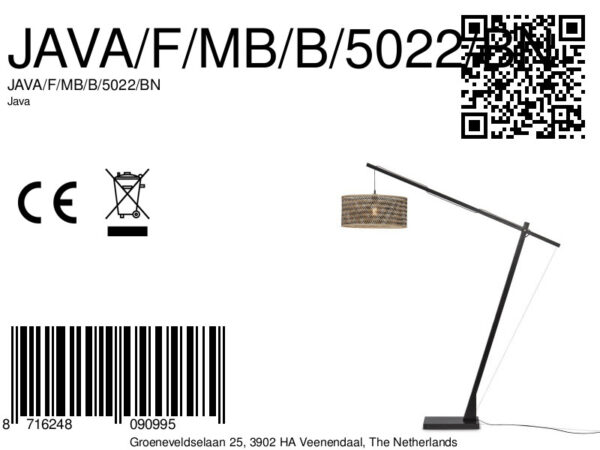 Bohemian vloerlamp naturel zwart bamboe GOOD&MOJO Java - Image 13