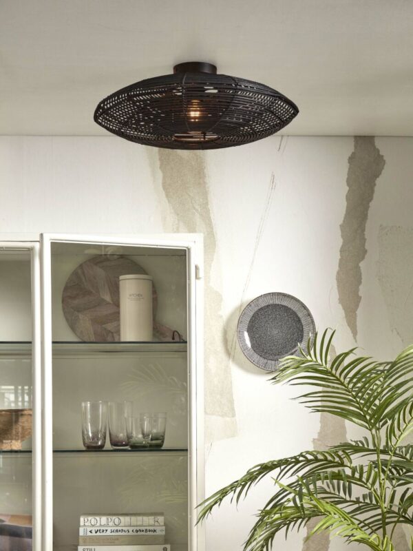 Zwart rotan plafonnière boheems metaal GOOD&MOJO Tanami - Image 5