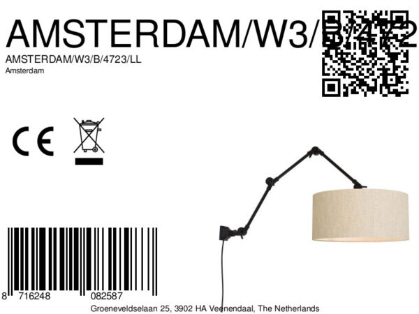 Metalen grijze retro wandlamp It's About RoMi Amsterdam - Image 9