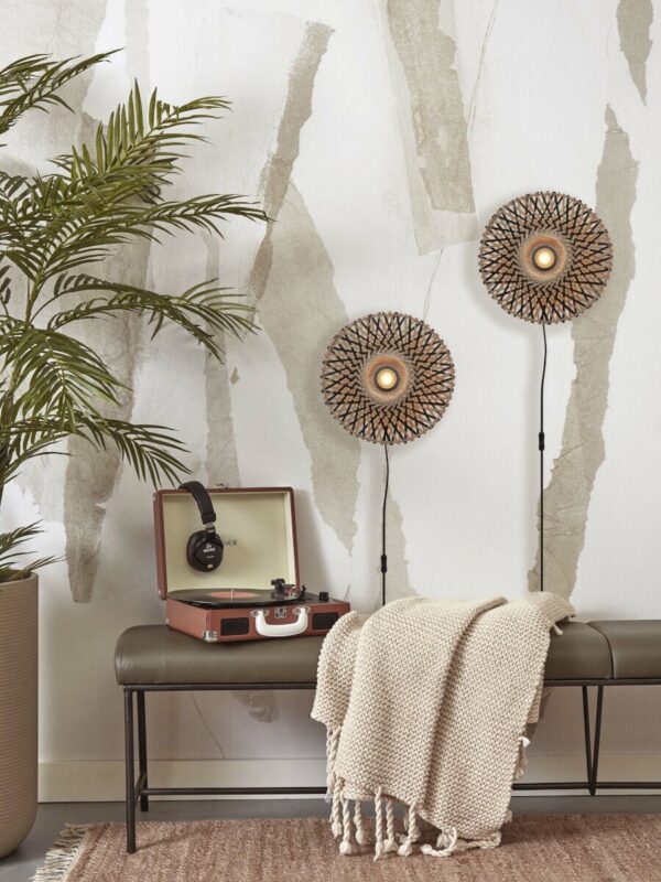 Bohemian bamboe wandlamp naturel/zwart XS GOOD&MOJO Kalimantan - Image 12