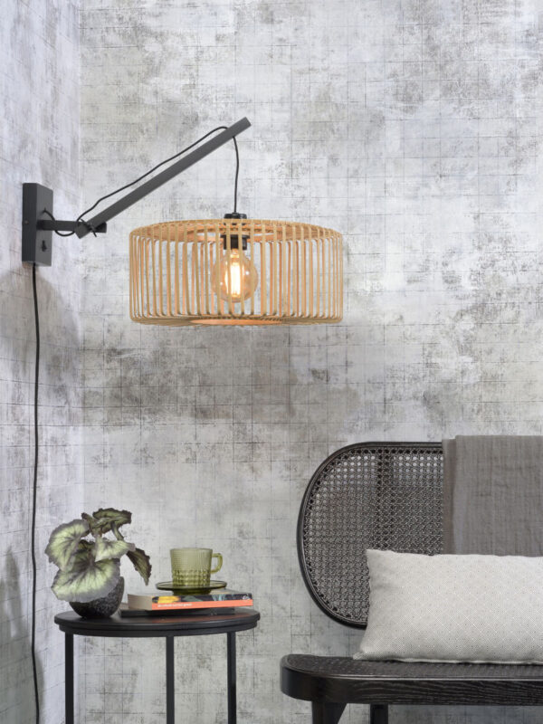 Wandlamp rond naturel-bamboe bohemien GOOD&MOJO Bromo - Image 2