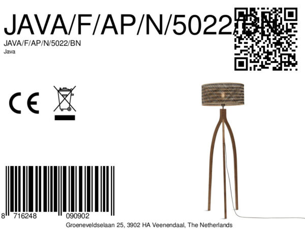 Bamboe boheemse naturel zwarte vloerlamp GOOD&MOJO Java - Image 11
