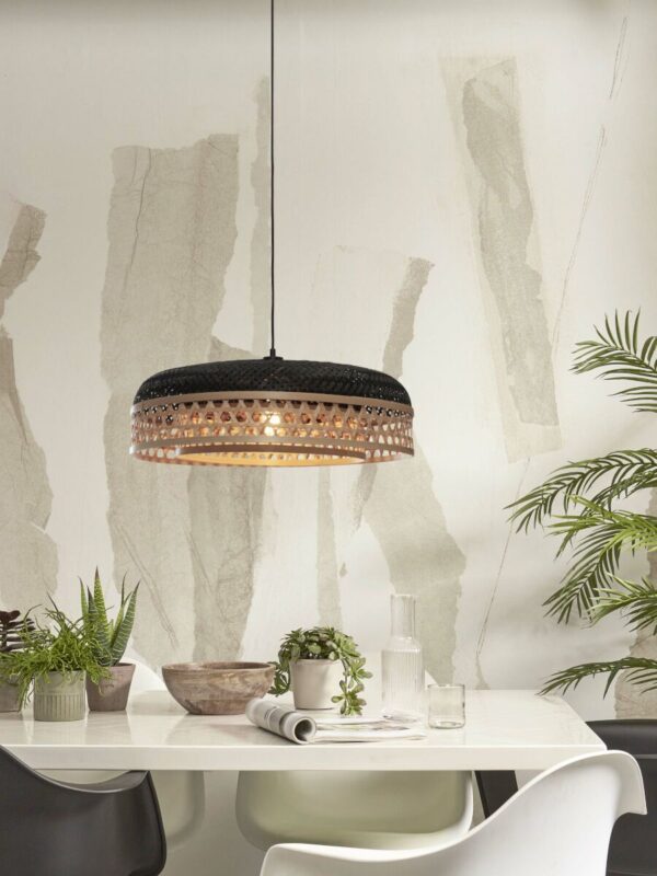 Zwart-naturel bamboe metaal bohemien hanglamp GOOD&MOJO Ubud - Image 2