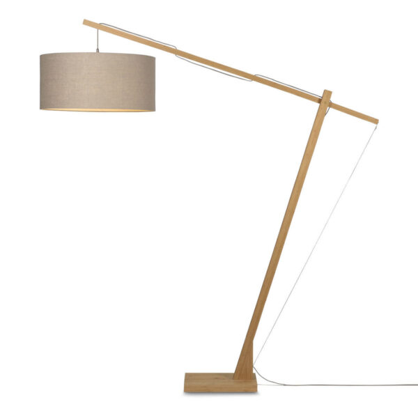 Linnen grijze Scandinavische vloerlamp GOOD&MOJO Montblanc
